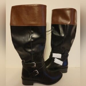 New Arizona Riding Boots Brown & Black 6.5 M Wide Calf